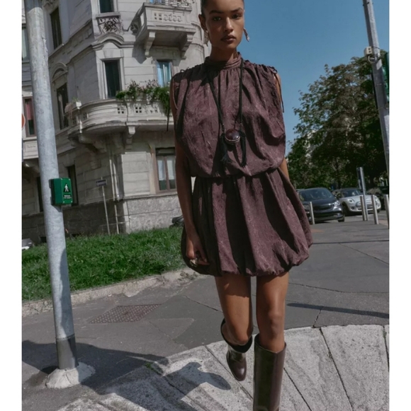 Zara Dresses & Skirts - Zara Chocolate Mini Dress